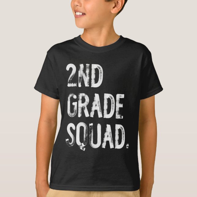 T-shirt Équipe de 2e année retour à l'école élève enseigna (Devant)