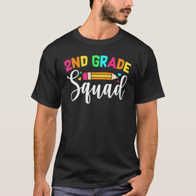 T-shirt Équipe de 2e année Retour à l'école Enseignants de (Devant)