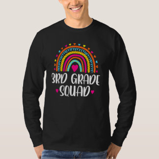 T-shirt Équipe de 3e année Arc-en-ciel Retour à l'école En