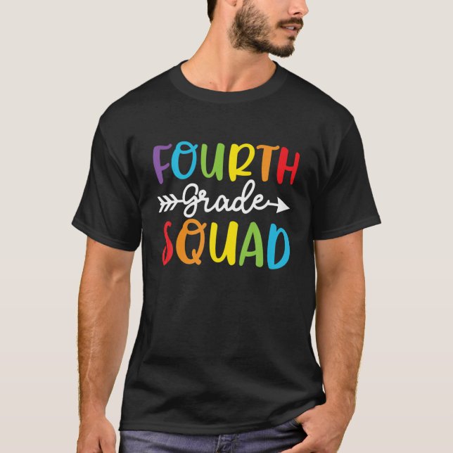 T-shirt Équipe de 4e année Étudiants de 4e année Retour (Devant)