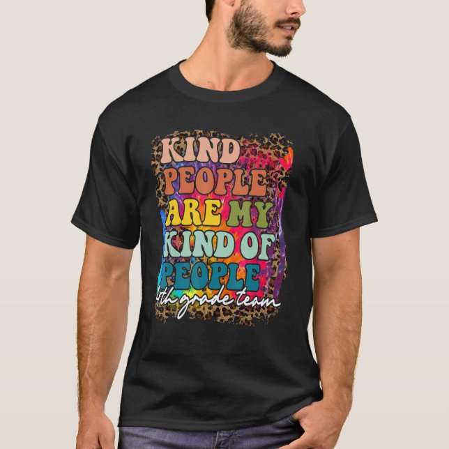 T-shirt Équipe de 4e année Leopard Les gens sont mon genre (Devant)