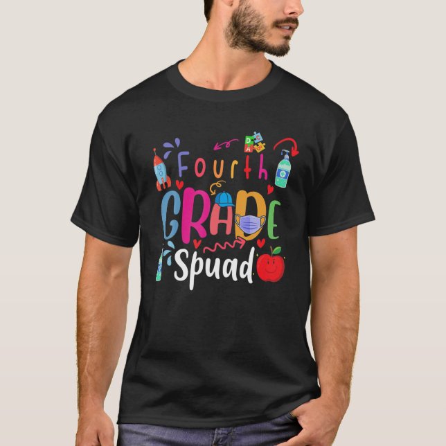 T-shirt Équipe De 4E Année Premier Jour De L'École (Devant)