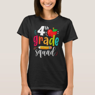 T-shirt Équipe de 4e année Premier jour Quatrième année Re