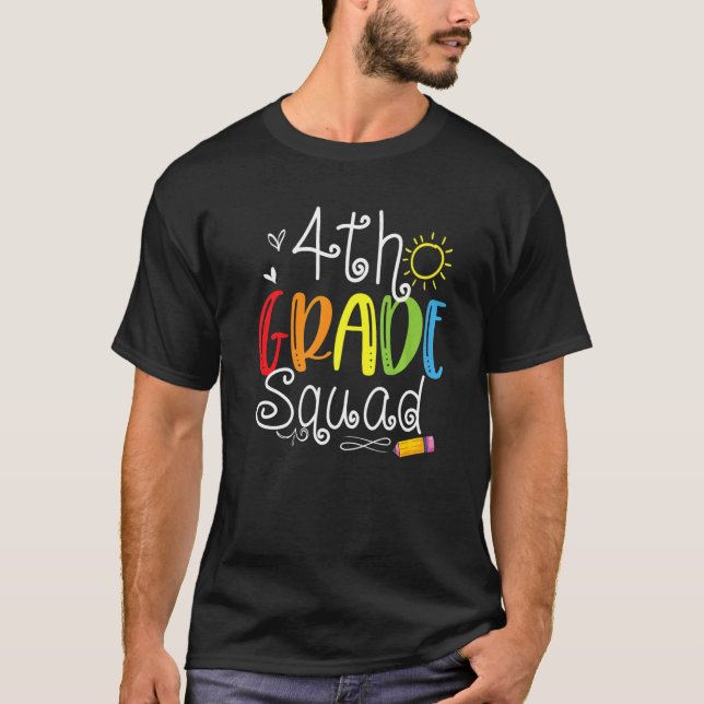 T-shirt Équipe de 4e année Retour à l'école Équipe de 4e a (Devant)