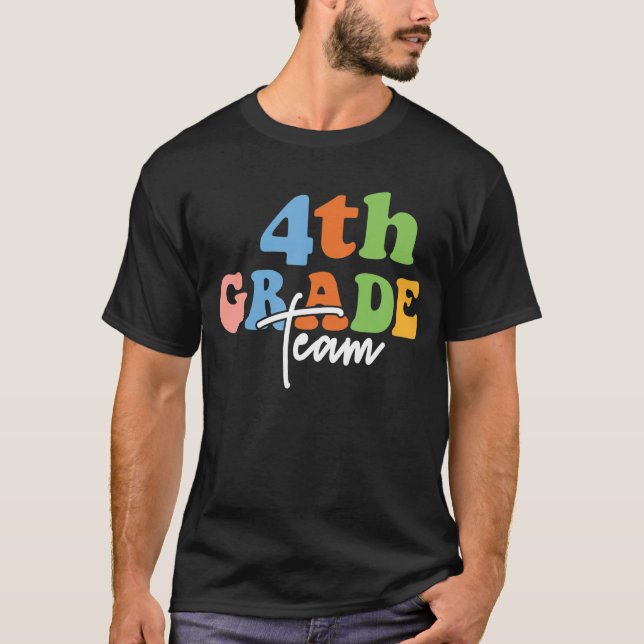 T-shirt Équipe de 4e année Retro Femmes Super Joyeuses Pre (Devant)