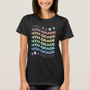 T-shirt Équipe de 4e année Retro Femmes Super Joyeuses Pre