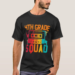 T-shirt Équipe de 4e année vintage 80s Boombox Professeur