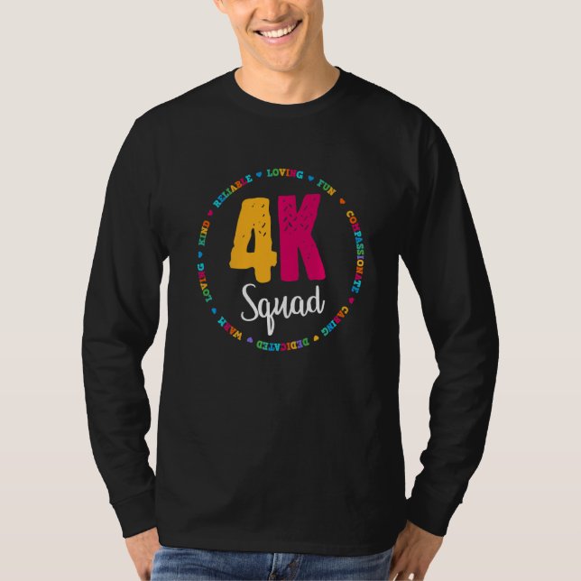 T-shirt Équipe de 4k Enseignant de maternelle de maternell (Devant)