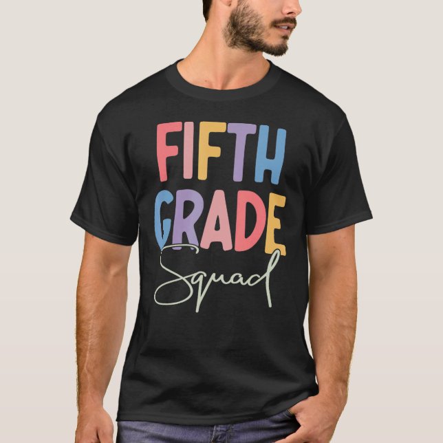 T-shirt Équipe de 5e année Cinquième Enseignant Étudiant É (Devant)