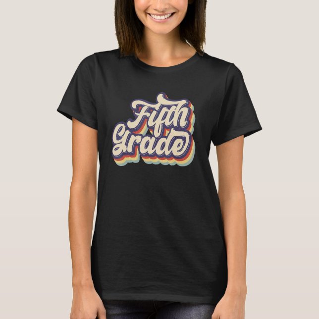 T-shirt Équipe de 5e année Équipe de cinquième année Retou (Devant)