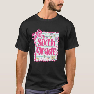 T-shirt Équipe de 6e année, premier jour d'école, thé des 