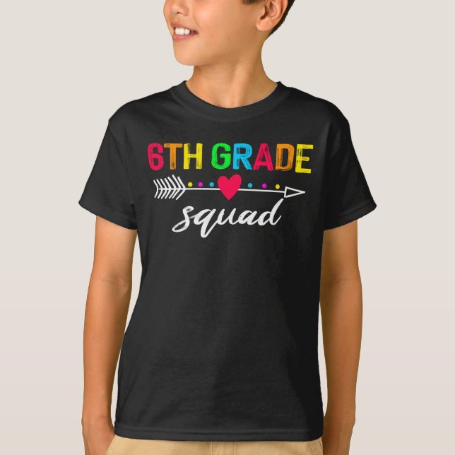 T-shirt Équipe de 6e classe (Devant)