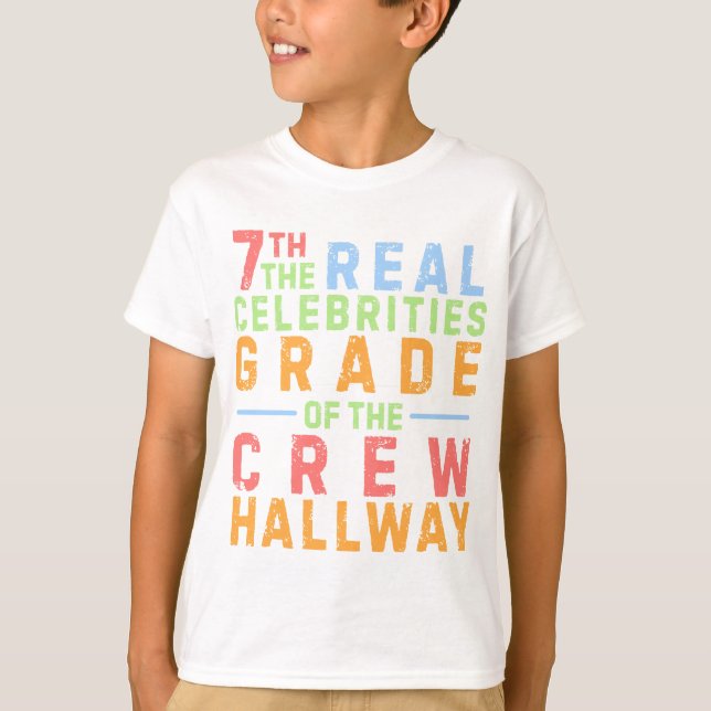 T-shirt Équipe de 7e année Les véritables célébrités du co (Devant)