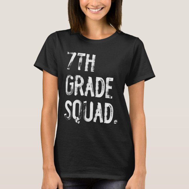 T-shirt Équipe de 7e année retour à l'école élève enseigna (Devant)