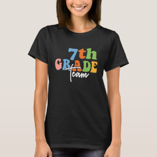 T-shirt Équipe de 7e année Retro Femmes Super Joyeuses Pre