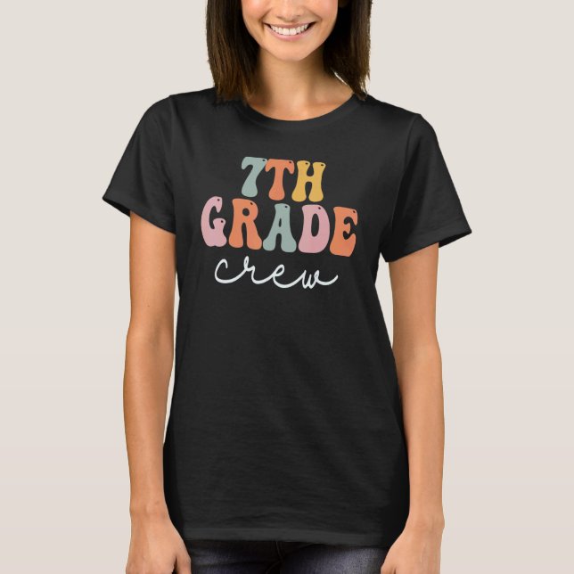 T-shirt Équipe de 7e année Rétro Super femmes Joyeuses Pre (Devant)