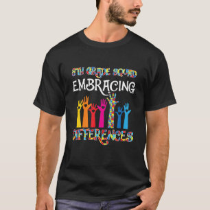 T-shirt Équipe de 8e année adoptant les différences Autism