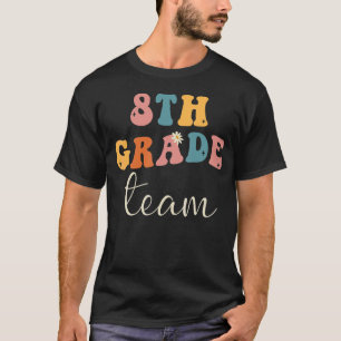 T-shirt Équipe de 8e année Rétro Vibes de 8e année 1er jou