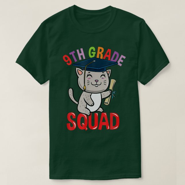 T-shirt Équipe de 9H Chat Retour à l'école (Design devant)