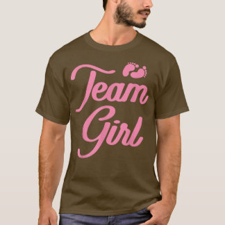 T-shirt Équipe de Baby shower de révélation de genre Fille