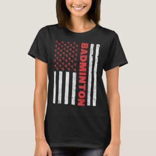 T-shirt Équipe de badminton Drapeau américain Usa Badminto