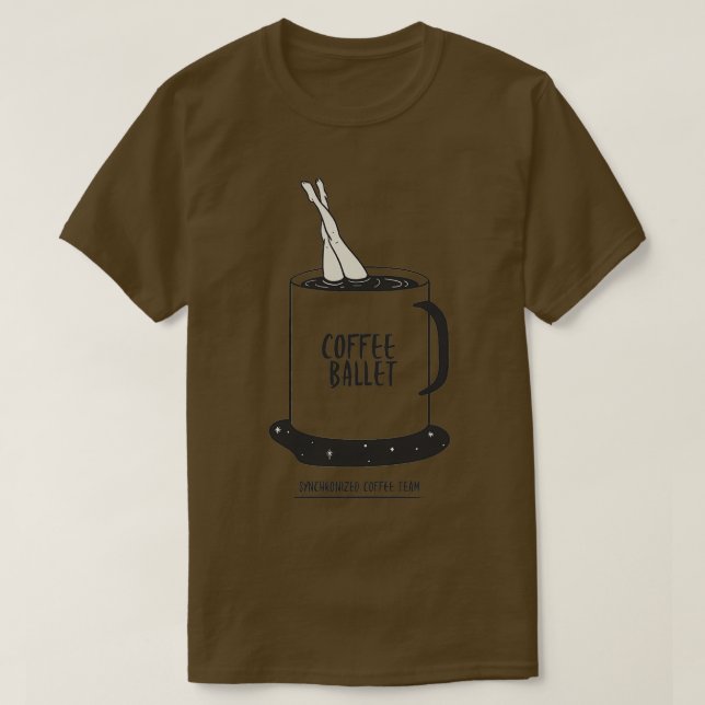 T-shirt Équipe de ballet de natation synchronisée Coffee (Design devant)
