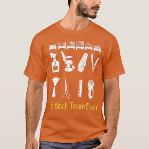 T-shirt équipe de barbier la meilleure équipe jamais d'or