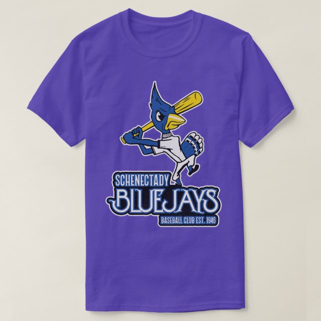 T-shirt Équipe de baseball de Schenectady Bluejays déficit (Design devant)