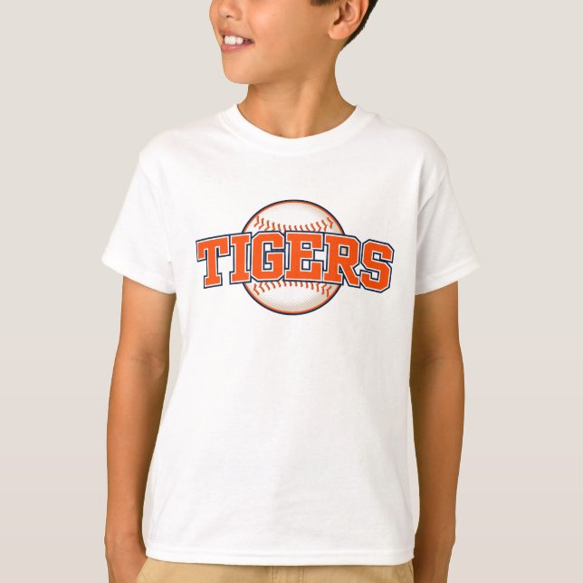 T-shirt Équipe de baseball Detroit Tiger (Devant)