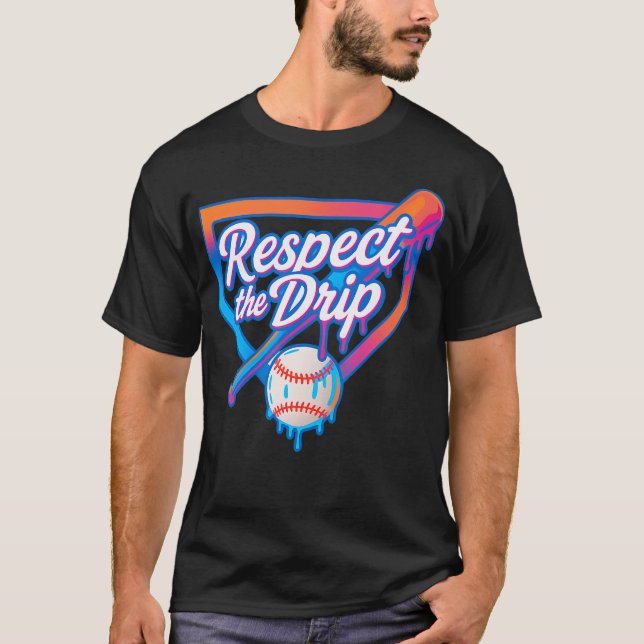 T-shirt Équipe de baseball Drip pour les garçons Ice Cream (Devant)