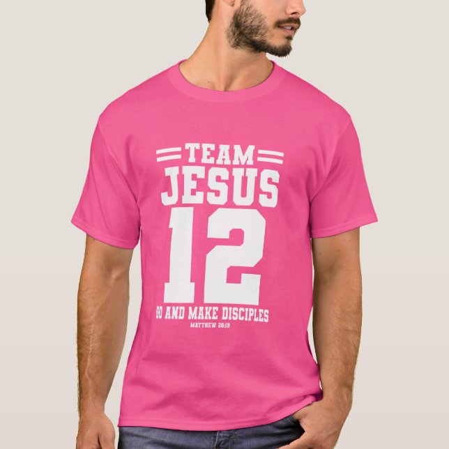 T-shirt Équipe de baseball Jésus Christian Matthew 2819 V (Devant)