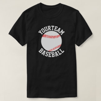 T-shirt Équipe de baseball, Joueur & Jersey Number Chemise
