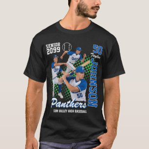 T-shirt Équipe de baseball Photo personnalisée Soirée des 