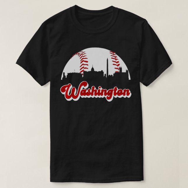 T-shirt Équipe de baseball Washington DC, Love Baseball (Design devant)