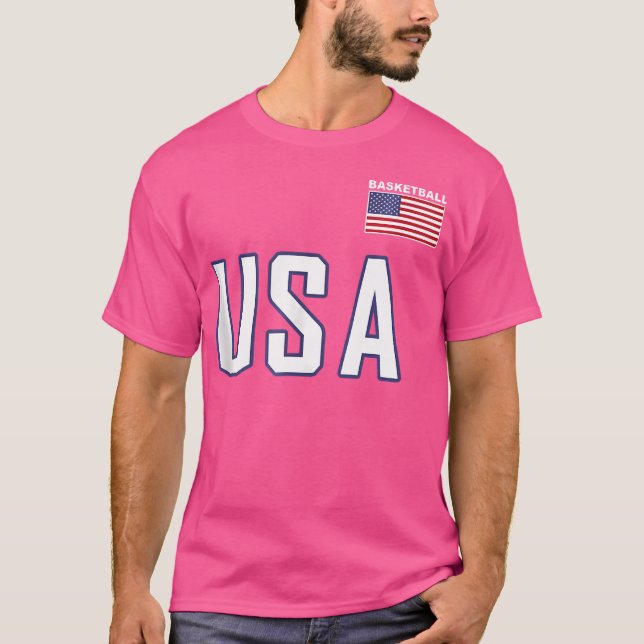 T-shirt Équipe de basket-ball de l'Usa Flag (Devant)