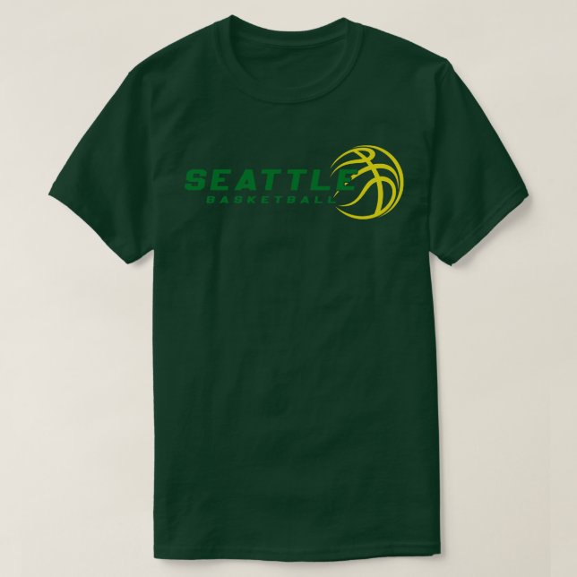 T-shirt Équipe de basketball Retro Seattle 1 (Design devant)