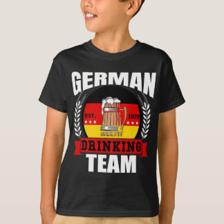 T-shirt Équipe de boisson allemande Allemagne Drapeau drôl