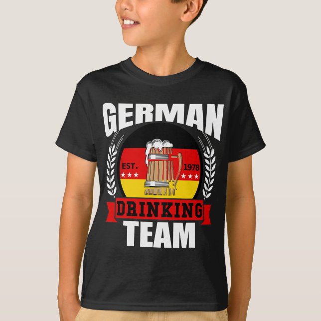 T-shirt Équipe de boisson allemande Allemagne Drapeau drôl (Devant)
