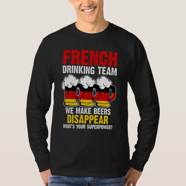 T-shirt Équipe de boisson allemande fait de l'équipe de bo (Devant)