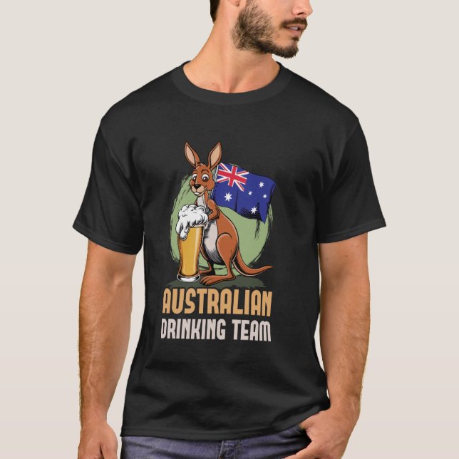 T-shirt Équipe de boisson australienne Drapeau australien  (Devant)