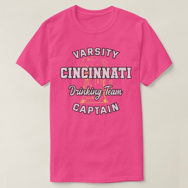 T-shirt Équipe de boisson Cincinnati Capitaine Ohio Beer L (Design devant)