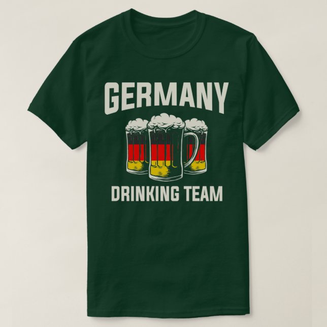 T-shirt Équipe de boisson d'Allemagne Drinker de bière drô (Design devant)