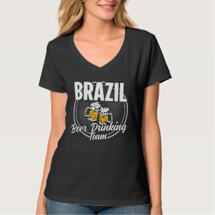 T-shirt Équipe de Boisson de Bière Brésilienne Brazil Squa