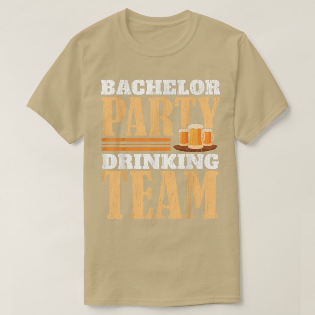 T-shirt Équipe de boisson de célibataire de fête Bière Mar (Design devant)