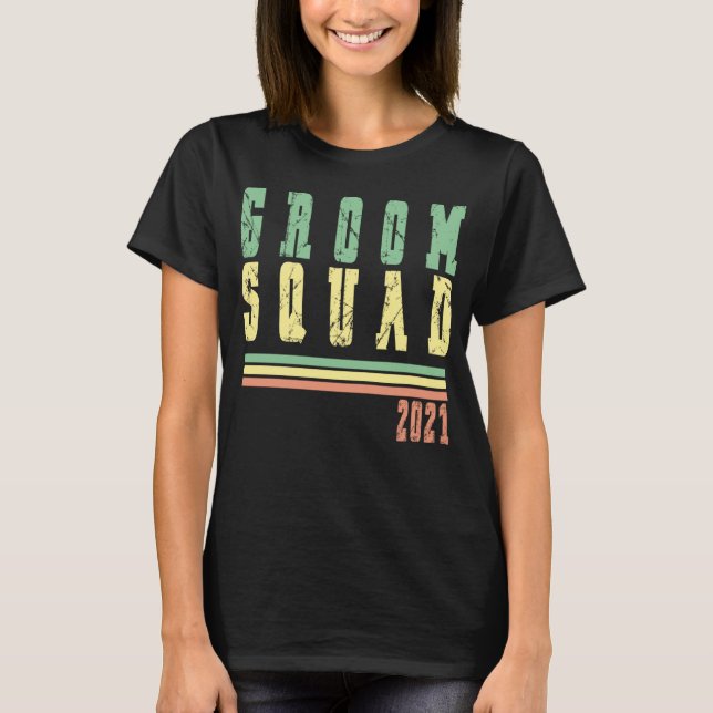 T-shirt Équipe de boisson de fête de Bachelor Squad du mar (Devant)