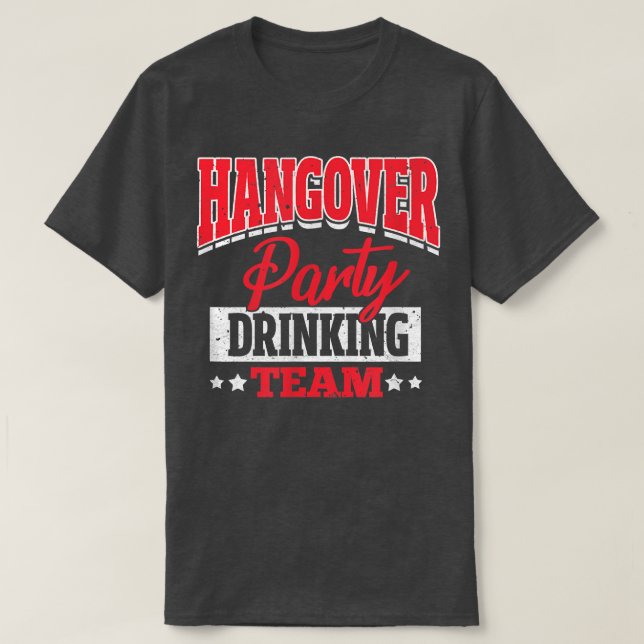 T-shirt Équipe de boisson de fête de lendemain de mariage  (Design devant)