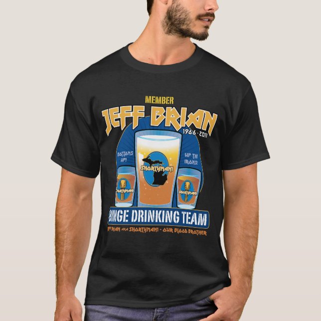 T-shirt Équipe de boisson de Jeff Brian (Devant)