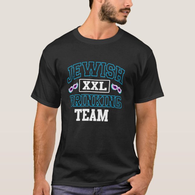 T-shirt équipe de boisson de Pourim (Devant)