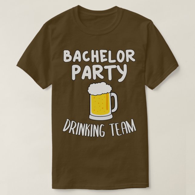 T-shirt Équipe de boisson d'enterrement de vie de garçon 5 (Design devant)