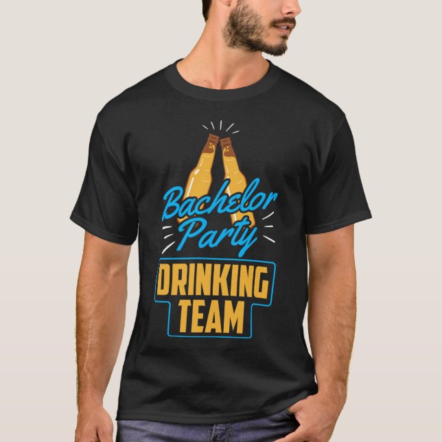 T-shirt Équipe de boisson d'enterrement de vie de garçon M (Devant)